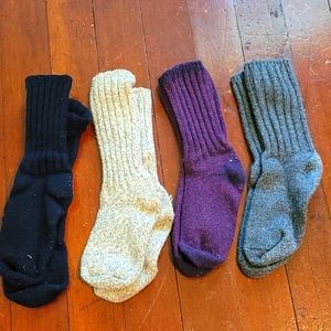 Land's End Chunky Merino Wool Crew Socks